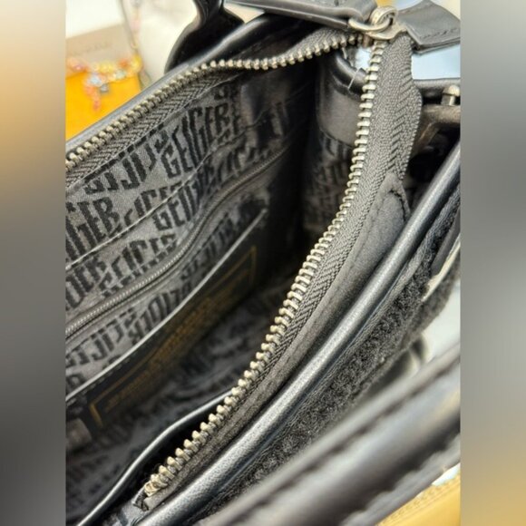 🆕 KURT GEIGER LONDON 🧿 NWOT Extra Small Faux Shearling Surrey Tote Bag, Black - Picture 12 of 14